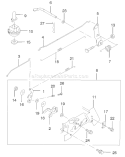 Control Linkage Assembly Diagram and Parts List for 22170 230000001-230999999 - 2003 Toro Lawn Mower