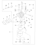 Carburetor Diagram and Parts List for 22170 9900001-9999999 - 1999 Toro Lawn Mower