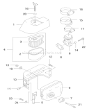 Air Filter and Muffler Diagram and Parts List for 22171 200000001-200999999 - 2000 Toro Lawn Mower