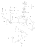 Fuel Tank Fuel Valve Diagram and Parts List for 22171 200000001-200999999 - 2000 Toro Lawn Mower
