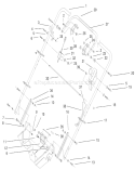 Handle and Controls Assembly Diagram and Parts List for 22171 200000001-200999999 - 2000 Toro Lawn Mower