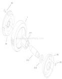 Rear Wheel and Tire Assembly Diagram and Parts List for 22171 200000001-200999999 - 2000 Toro Lawn Mower