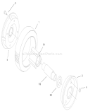 Rear Wheel and Tire Diagram and Parts List for 22171 220000001-220999999 - 2002 Toro Lawn Mower