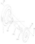Front Wheel and Tire Assembly Diagram and Parts List for 22171 9900001-9999999 - 1999 Toro Lawn Mower