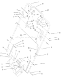 Handle and Controls Assembly Diagram and Parts List for 22171 9900001-9999999 - 1999 Toro Lawn Mower
