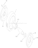 Rear Wheel and Tire Assembly Diagram and Parts List for 22171 9900001-9999999 - 1999 Toro Lawn Mower