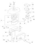 Air Filter and Muffler Diagram and Parts List for 22172 200000001-200999999 - 2000 Toro Lawn Mower
