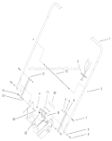 Handle Assembly Diagram and Parts List for 22172 200000001-200999999 - 2000 Toro Lawn Mower