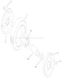 Rear Wheel and Tire Diagram and Parts List for 22172 220000001-220999999 - 2002 Toro Lawn Mower
