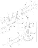 Valve and Camshaft Assembly Diagram and Parts List for 22172 220000001-220999999 - 2002 Toro Lawn Mower