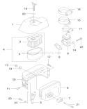 Air Filter and Muffler Diagram and Parts List for 22173 200000001-200999999 - 2000 Toro Lawn Mower
