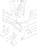 Handle and Handle Latch Assembly Diagram and Parts List for 22173 200000001-200999999 - 2000 Toro Lawn Mower