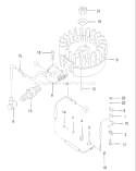 Flywheel and Ignition Assembly Diagram and Parts List for 22173 230000001-230999999 - 2003 Toro Lawn Mower