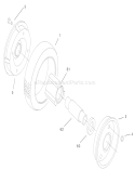 Rear Wheel and Tire Diagram and Parts List for 22173 230000001-230999999 - 2003 Toro Lawn Mower