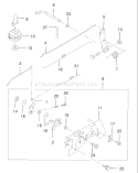 Control Linkage Assembly Diagram and Parts List for 22173 230000001-230999999 - 2003 Toro Lawn Mower