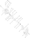 Gear Case and Rear Wheel Assembly Diagram and Parts List for 22174 230000001-230999999 - 2003 Toro Lawn Mower