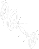Rear Wheel and Tire Diagram and Parts List for 22174 230000001-230999999 - 2003 Toro Lawn Mower