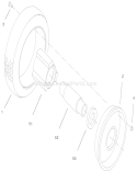 Front Wheel and Tire Assembly Diagram and Parts List for 22174 230000001-230999999 - 2003 Toro Lawn Mower