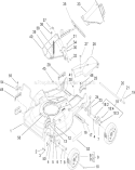 Deck, Chute and Wheel Assembly Diagram and Parts List for 22175 240000001-240999999 - 2004 Toro Lawn Mower