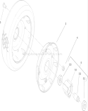 Wheel Assembly Diagram and Parts List for 22176 250000001-250999999 - 2005 Toro Lawn Mower