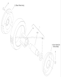 Front and Rear Wheel Assembly Diagram and Parts List for 22176 240000001-240999999 - 2004 Toro Lawn Mower