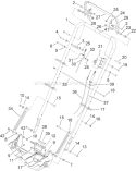 Handle Assembly Diagram and Parts List for 22176 250000001-250999999 - 2005 Toro Lawn Mower