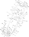 Handle Assembly Diagram and Parts List for 22195 310000001-310999999 - 2010 Toro Lawn Mower