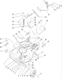 Housing, Chute and Wheel Assembly Diagram and Parts List for 22196 270000001-270999999 - 2007 Toro Lawn Mower