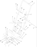 Handle Assembly Diagram and Parts List for 22196 310000001-310999999 - 2010 Toro Lawn Mower
