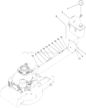 Fuel Tank Assembly Diagram and Parts List for 22198 310000001-310999999 - 2010 Toro Lawn Mower