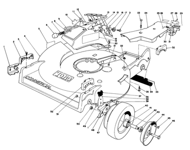 Housing Assembly (Model 22020) Diagram and Parts List for 22020 6000001 - 6999999 Toro Lawn Mower