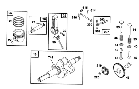 Engine Briggs & Stratton Model 190406-6142-01 Diagram and Parts List for 38570 4900001 - 4999999 Toro Snow Blower
