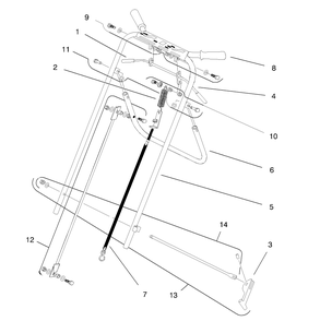 Handle And Control Assembly Diagram and Parts List for 62063 790001 - 799999 Toro Aerator