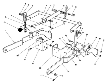 Height Of Cut Assembly Diagram and Parts List for 55600 9000001 - 9999999 Toro Lawn Tractor