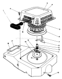 Recoil Assembly Diagram and Parts List for 22510 7000001-7999999 - 1987 Toro Lawn Mower