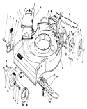Housing Assembly Diagram and Parts List for 22041 1000001-1999999 - 1991 Toro Lawn Mower