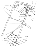 Handle Assembly Diagram and Parts List for 22621C 9000001-9999999 - 1989 Toro Lawn Mower