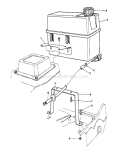 Gas Tank Assembly Diagram and Parts List for 22622 0000001-0999999 - 1990 Toro Lawn Mower