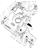 Housing Diagram and Parts List for 22621 1000001-1999999 - 1991 Toro Lawn Mower