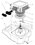 Recoil Diagram and Parts List for 22621 1000001-1999999 - 1991 Toro Lawn Mower