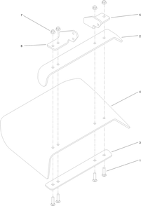 Deflector Assembly Diagram and Parts List for 74583 (314000001-314999999)(2014) Toro Lawn Mower