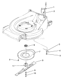 Blade & Shield Assembly Diagram and Parts List for 22685 0000001-0999999 - 1990 Toro Lawn Mower