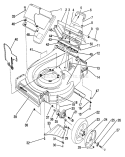 Housing & Wheel Assembly Diagram and Parts List for 22685 1000001-1999999 - 1991 Toro Lawn Mower