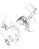 Muffler Diagram and Parts List for 22700BC 5900001-5999999 - 1995 Toro Lawn Mower