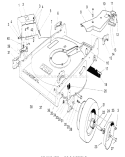 Housing Assembly Diagram and Parts List for 22700BC 5900001-5999999 - 1995 Toro Lawn Mower