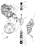 Crankshaft Diagram and Parts List for 22700B 49000001-49999999 - 1994 Toro Lawn Mower