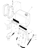 Gas Tank Assembly Diagram and Parts List for 22700B 49000001-49999999 - 1994 Toro Lawn Mower