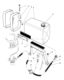 Gas Tank Assembly Diagram and Parts List for 22700 1000001-1999999 - 1991 Toro Lawn Mower