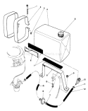 Gas Tank Assembly Diagram and Parts List for 22700 2000001-2999999 - 1992 Toro Lawn Mower