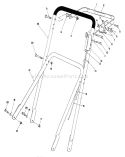 Handle Assembly Diagram and Parts List for 22700 2000001-2999999 - 1992 Toro Lawn Mower